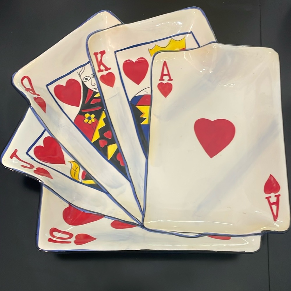 ROYAL FLUSH ♣️❤️💎♠️Ceramic Tray